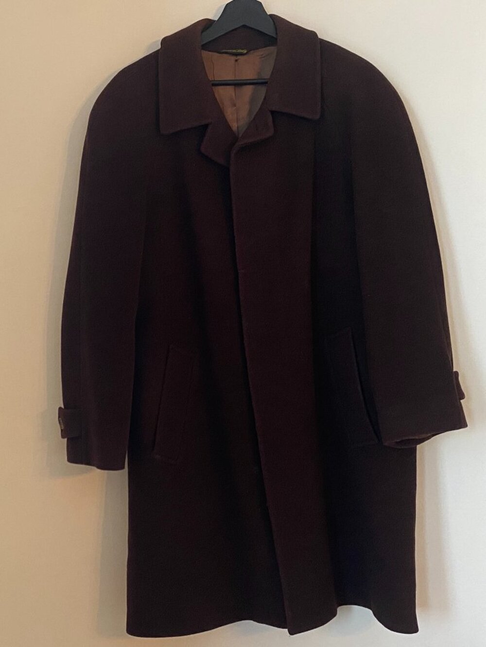Vintage Fredrick's of Farmington Brown Wool & Cashmere Coat w/ Raglan Sleeves